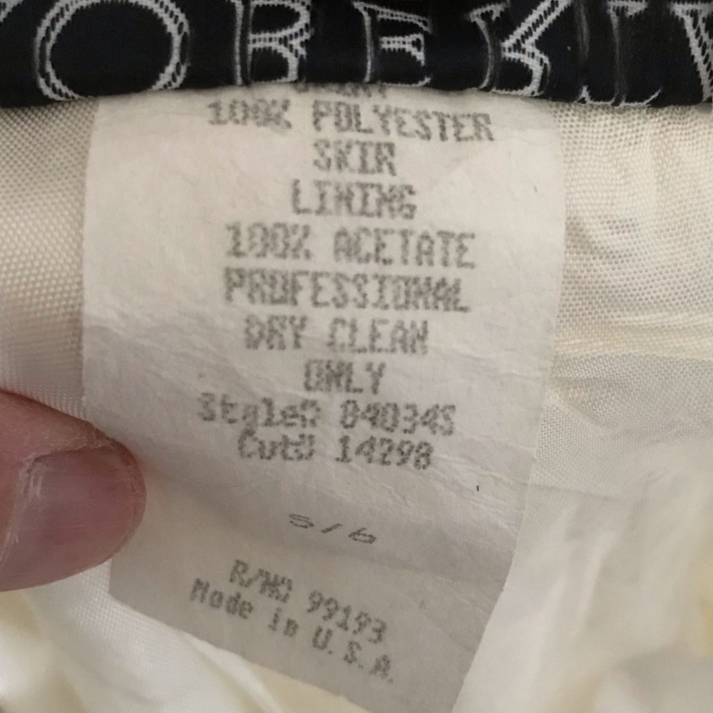 Vintage Roberta Sheer White Maxi Skirt Size 5/6 - Picture 7 of 13